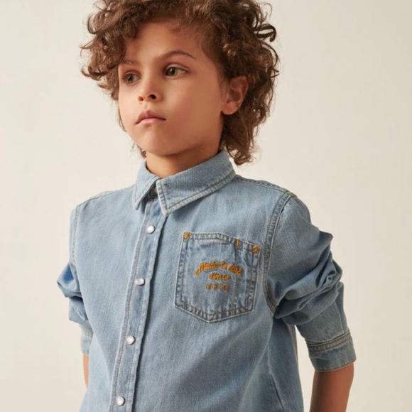Brand new Bonpoint denim shirt 8Y - Picture 2 of 2